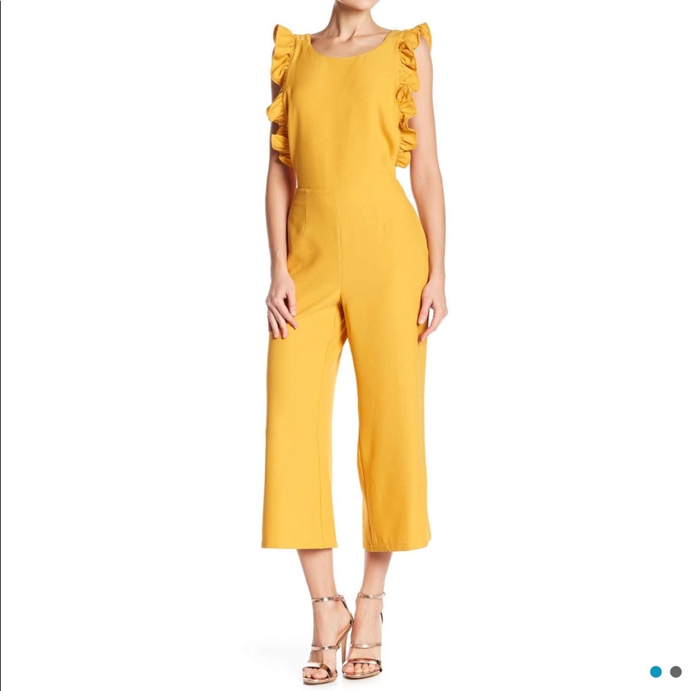Free Press Ruffle Cropped Jumpsuit